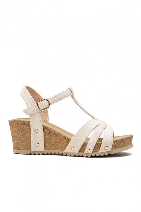 Compensées Chaussures Taupe LADY GLORY FD76 Efashion Paris