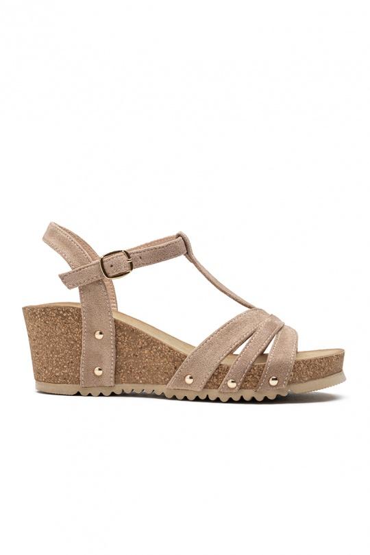 Compensées Chaussures Taupe LADY GLORY FD76 Efashion Paris