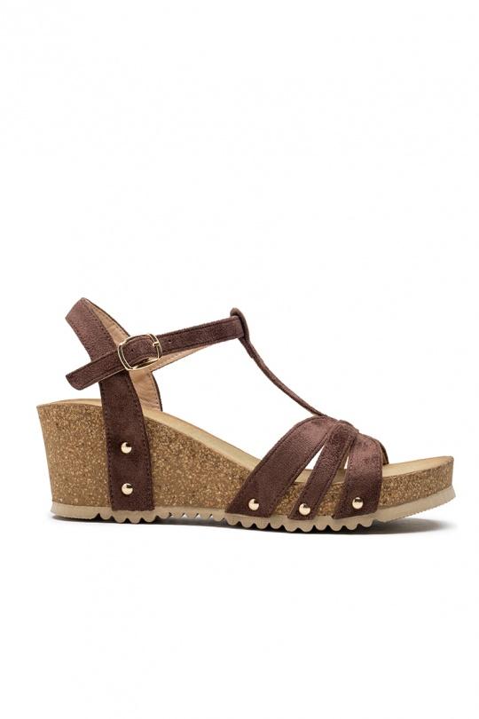 Compensées Chaussures Taupe LADY GLORY FD76 Efashion Paris