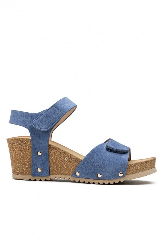 Compensées Chaussures Bleu LADY GLORY FD77 Efashion Paris