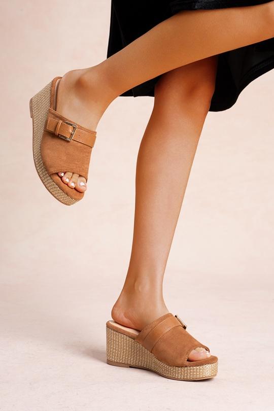 Compensées Chaussures Camel LADY GLORY FL210 Efashion Paris