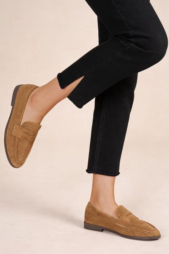 Mocassins Chaussures Marron LADY GLORY E122 Efashion Paris