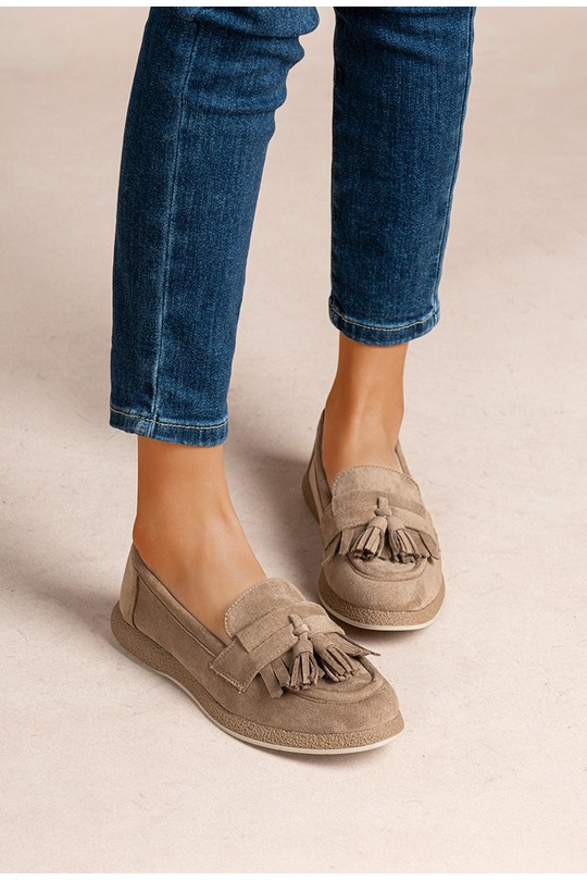 Mocassins Chaussures Beige LADY GLORY R868 Efashion Paris