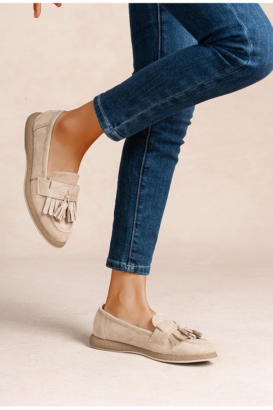 Mocassins Chaussures Beige LADY GLORY R868 Efashion Paris