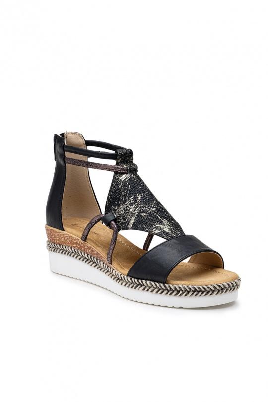 Compensées Chaussures Taupe LADY GLORY F6882 Efashion Paris