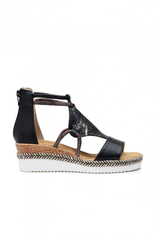 Compensées Chaussures Taupe LADY GLORY F6882 Efashion Paris