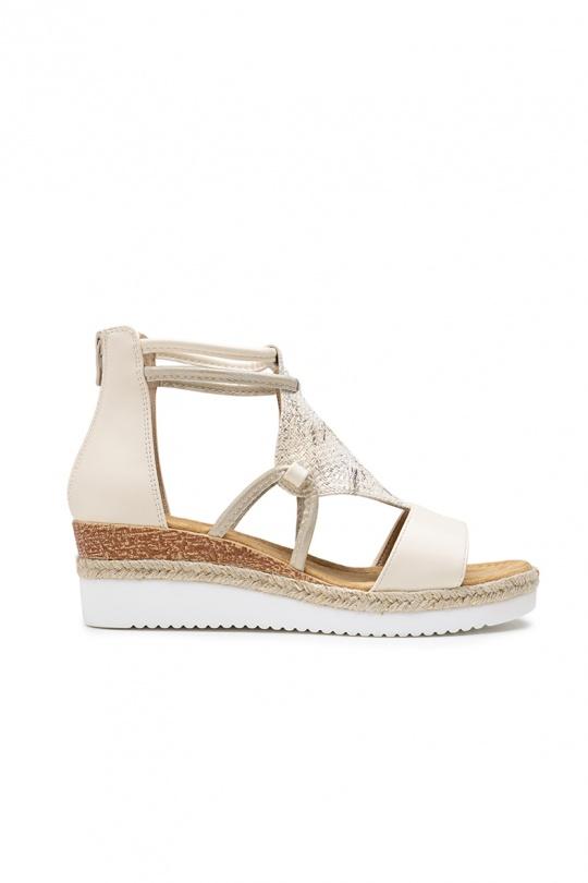 Compensées Chaussures Taupe LADY GLORY F6882 Efashion Paris