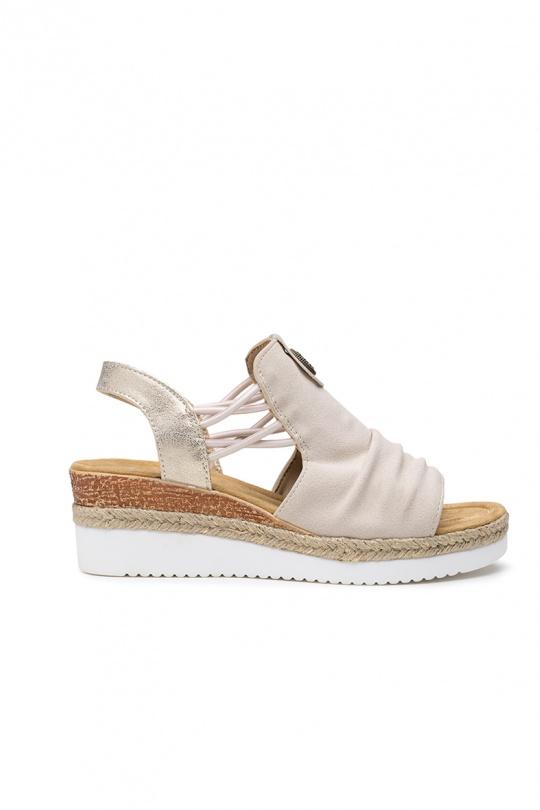 Compensées Chaussures Beige LADY GLORY F6927 Efashion Paris