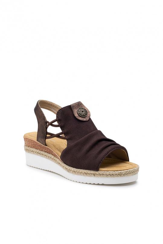 Compensées Chaussures Beige LADY GLORY F6927 Efashion Paris