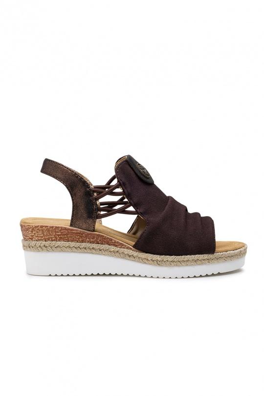 Compensées Chaussures Beige LADY GLORY F6927 Efashion Paris