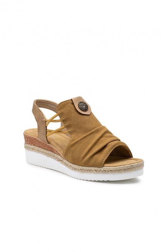Compensées Chaussures Beige LADY GLORY F6927 Efashion Paris