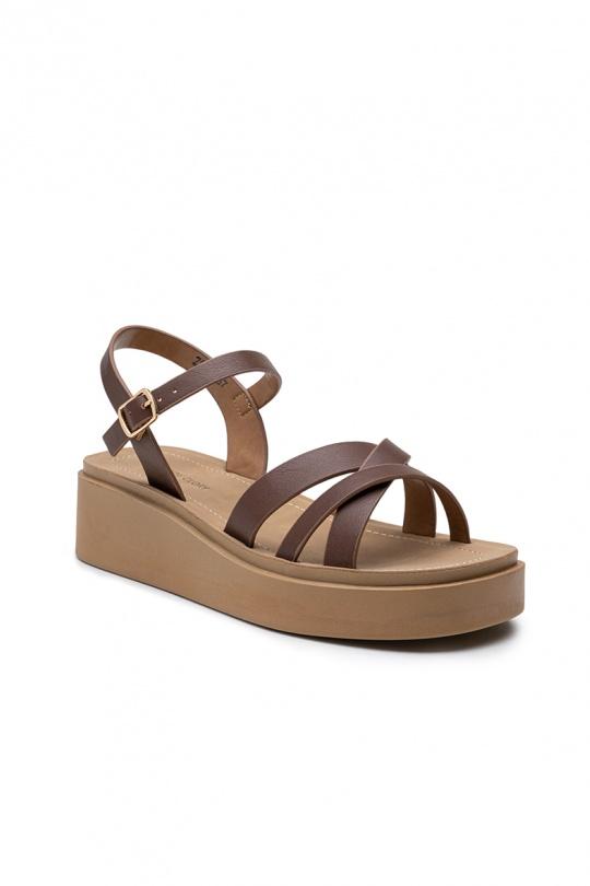 De cuña Zapatos Camel LADY GLORY ZS12 Efashion Paris