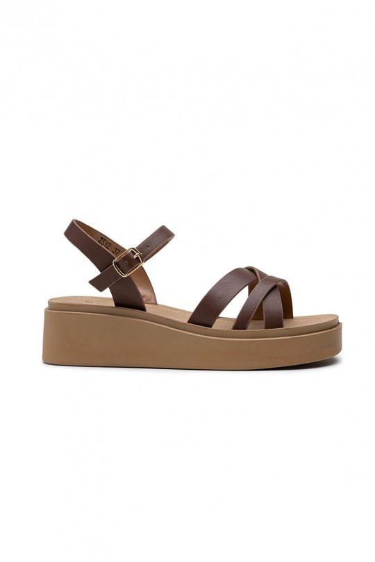 De cuña Zapatos Camel LADY GLORY ZS12 Efashion Paris