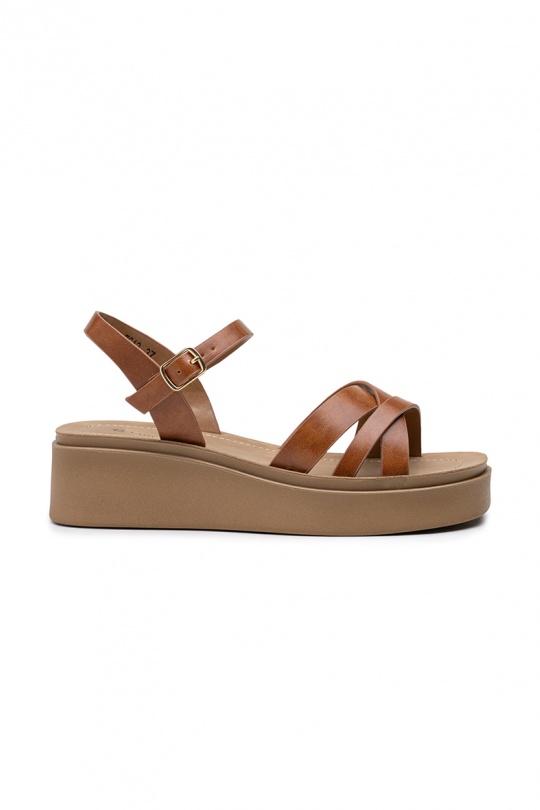 De cuña Zapatos Camel LADY GLORY ZS12 Efashion Paris