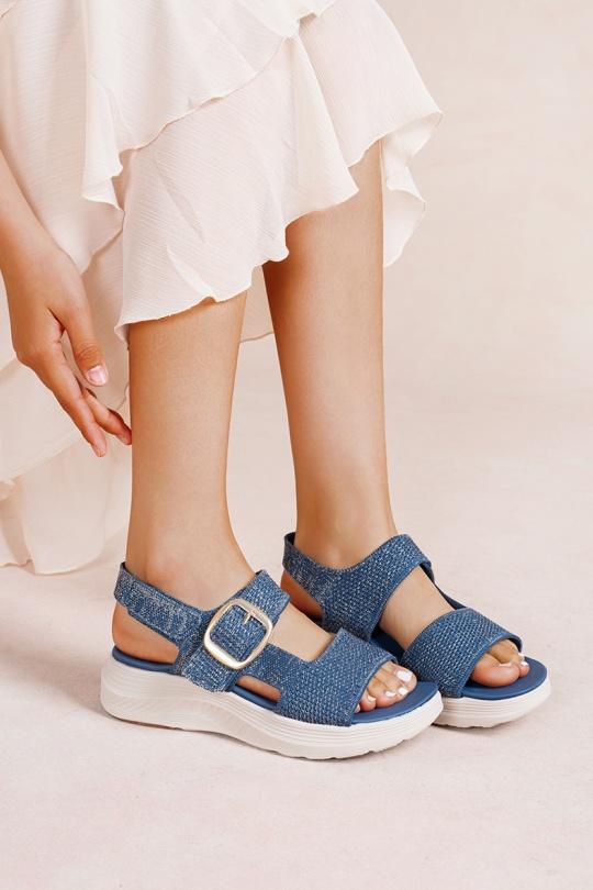 Sandales Chaussures Bleu LADY GLORY Y015 Efashion Paris