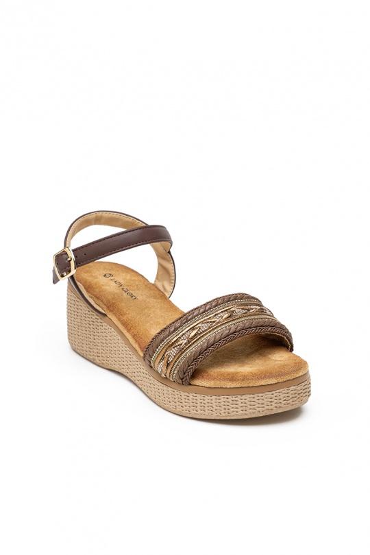 De cuña Zapatos Brown LADY GLORY H18 Efashion Paris