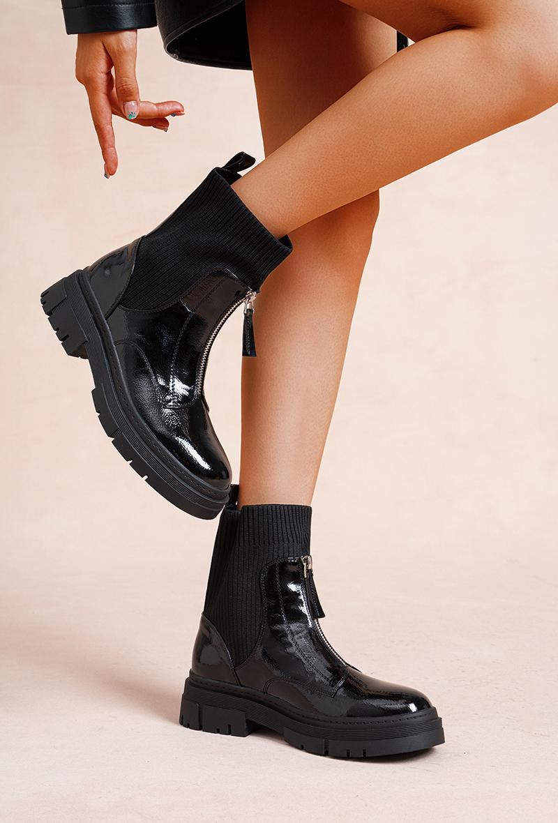 Ankle boots Shoes Black LADY GLORY LH190 #c Efashion Paris