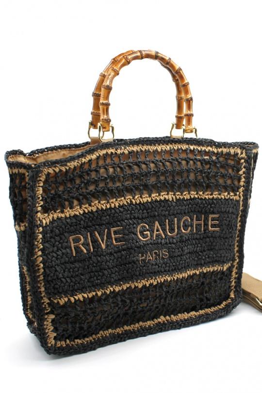 Cabas Maroquinerie Noir Vimoda 6367 Efashion Paris