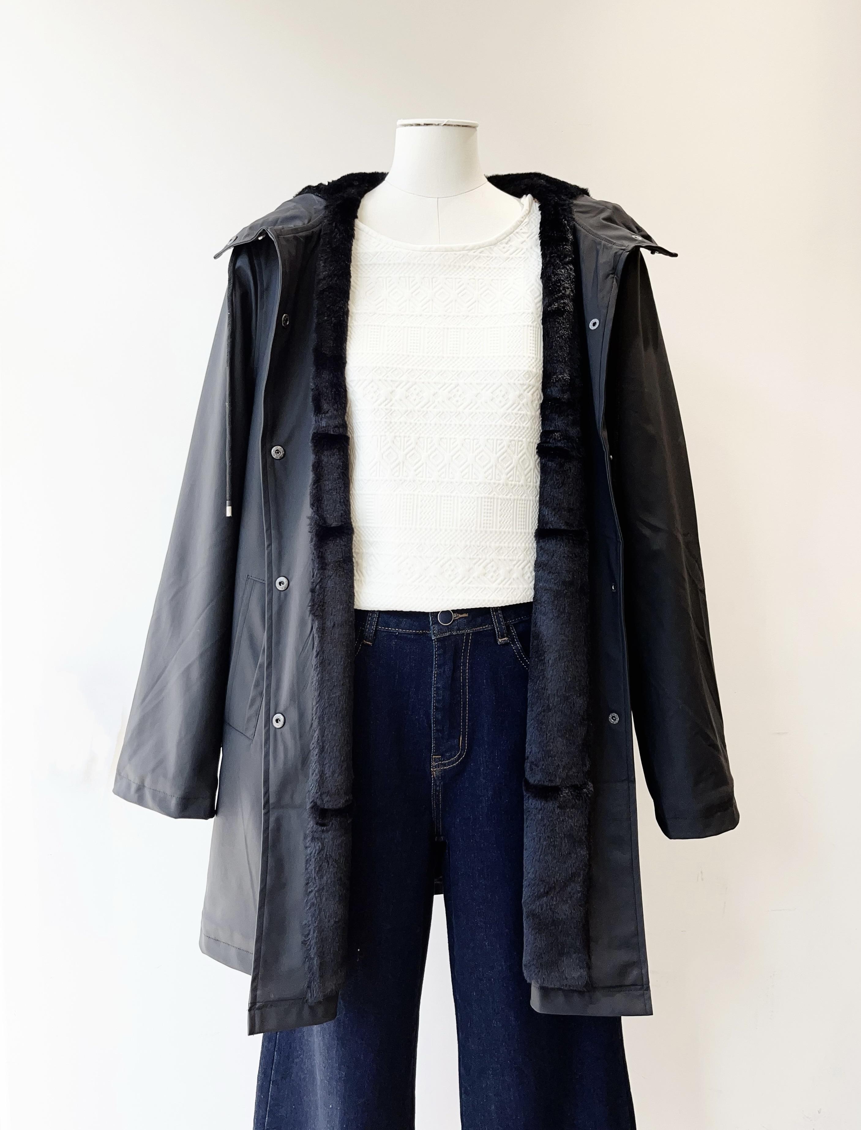 Parkas Femme Noir VERSION M (anciennement Sarah John) F2316 #c Efashion Paris
