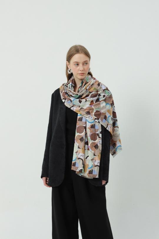 Scarves Accessories Beige SARL LIFA  S70206 Efashion Paris