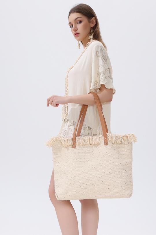 Tote bags Bags Beige SARL LIFA  SP8894 Efashion Paris