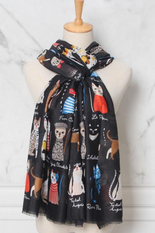 Écharpes Accessoires Noir SARL LIFA  S22382 Efashion Paris