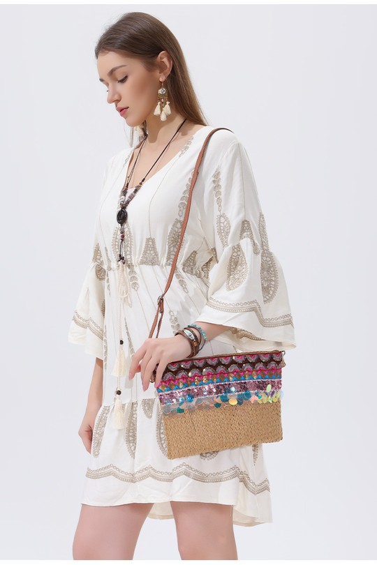 Sacs à bandoulière Maroquinerie Taupe SARL LIFA  SP8861 Efashion Paris