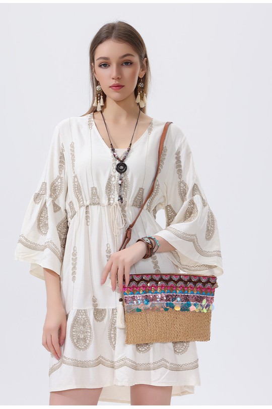Sacs à bandoulière Maroquinerie Taupe SARL LIFA  SP8861 Efashion Paris
