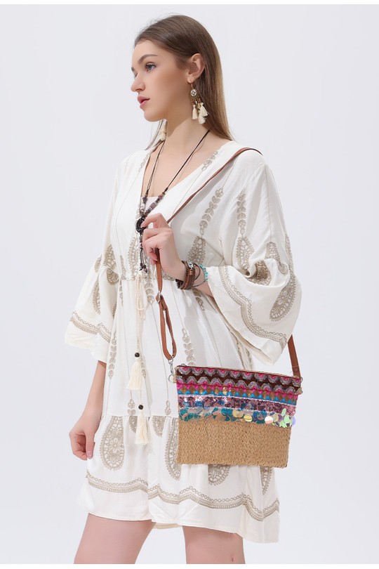Sacs à bandoulière Maroquinerie Taupe SARL LIFA  SP8861 Efashion Paris