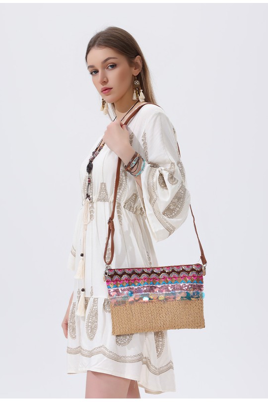 Sacs à bandoulière Maroquinerie Taupe SARL LIFA  SP8861 Efashion Paris