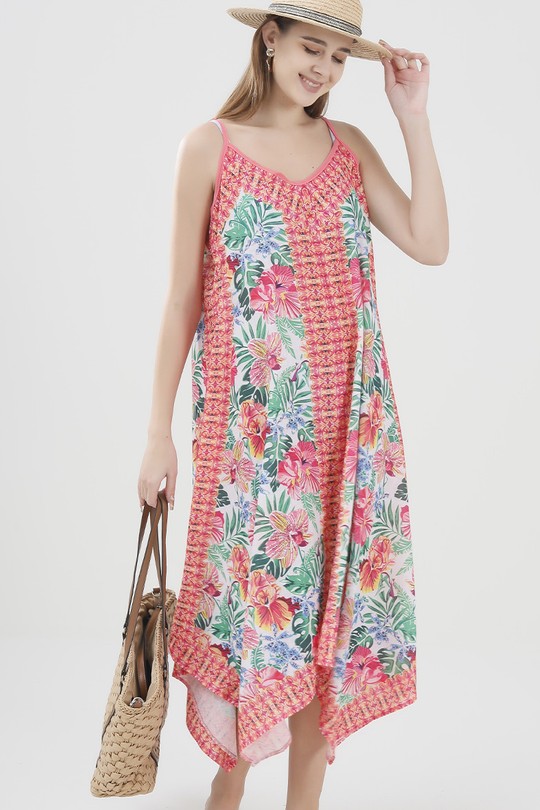 Robes mi-longues Femme Rose SARL LIFA  B113 Efashion Paris