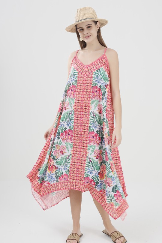 Robes mi-longues Femme Rose SARL LIFA  B113 Efashion Paris