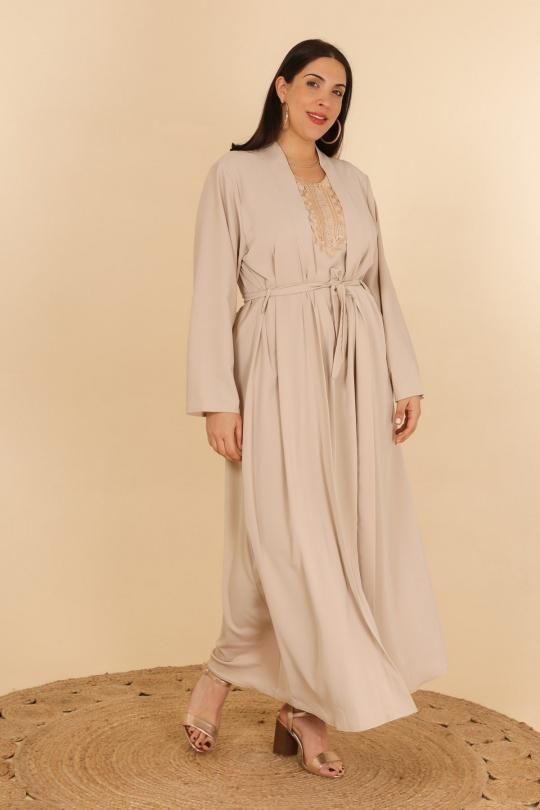 Abaya Femme Kaki J JEANS AB171 Efashion Paris