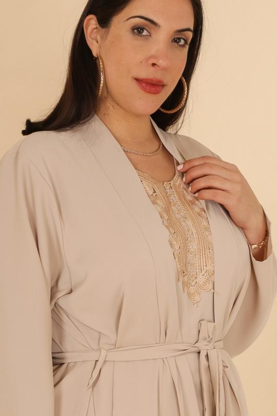 Abaya Femme Kaki J JEANS AB171 Efashion Paris