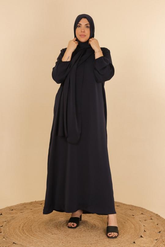 Abaya Femme Bleu canard J JEANS AB177 Efashion Paris