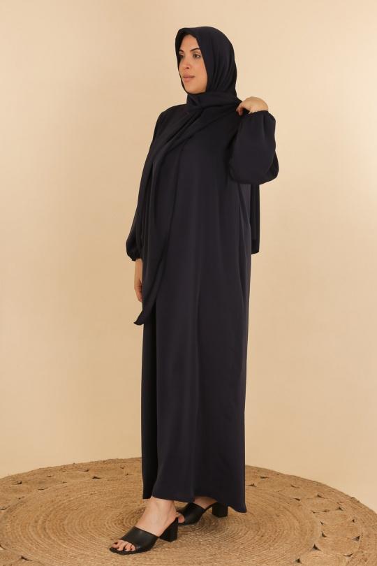 Abaya Femme Bleu canard J JEANS AB177 Efashion Paris