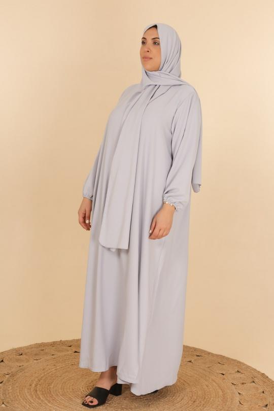 Abaya Femme Bleu canard J JEANS AB177 Efashion Paris