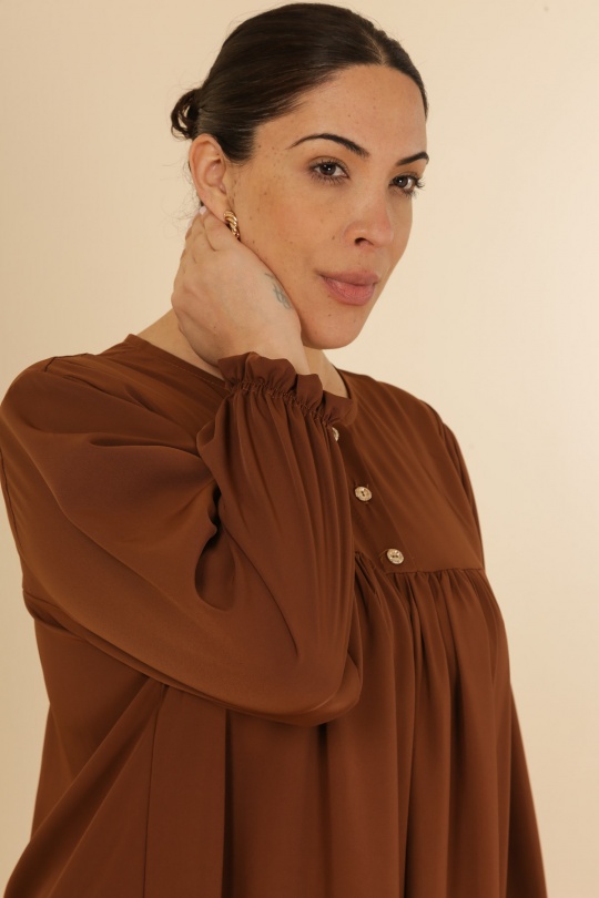 Abaya Femme Marron J JEANS AB172 Efashion Paris