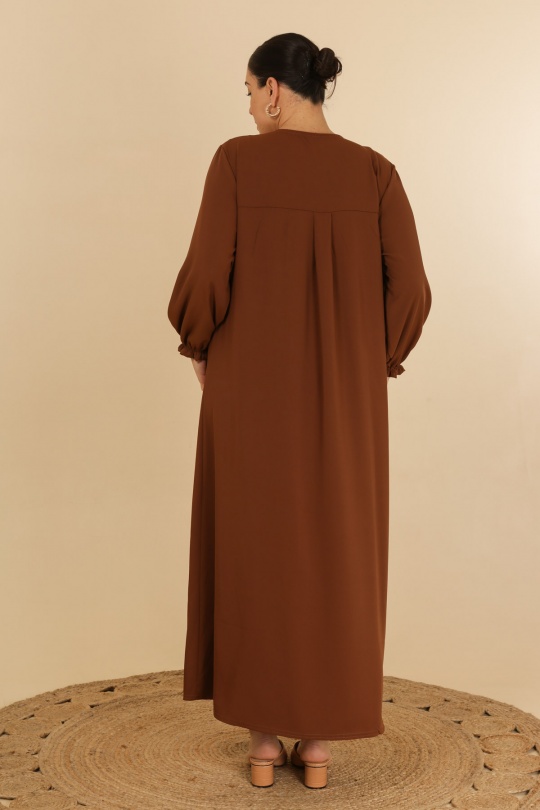 Abaya Femme Marron J JEANS AB172 Efashion Paris
