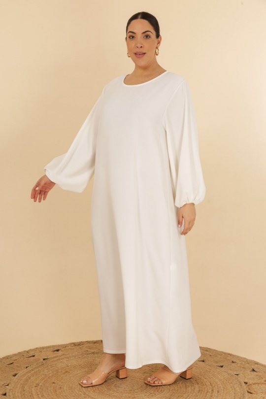 Abaya Femme Blanc J JEANS AB192 Efashion Paris