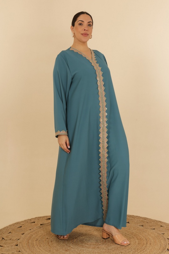 Abaya Femme Bleu jean J JEANS AB187 Efashion Paris