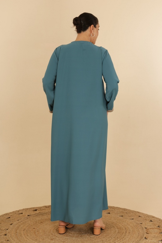 Abaya Femme Bleu jean J JEANS AB187 Efashion Paris