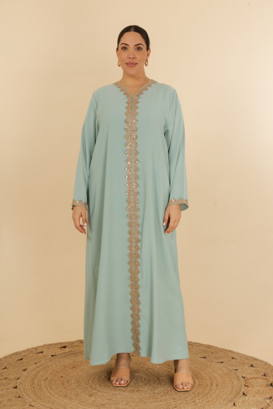 Abaya Femme Bleu jean J JEANS AB187 Efashion Paris