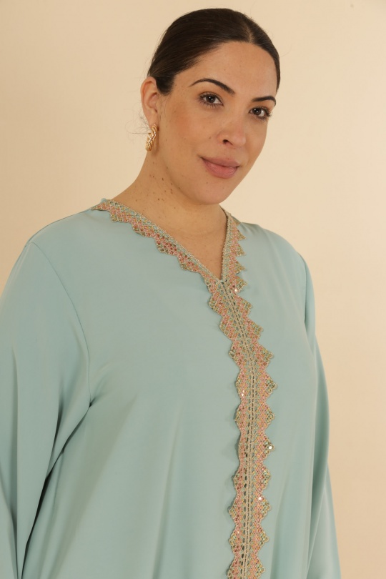 Abaya Femme Bleu jean J JEANS AB187 Efashion Paris