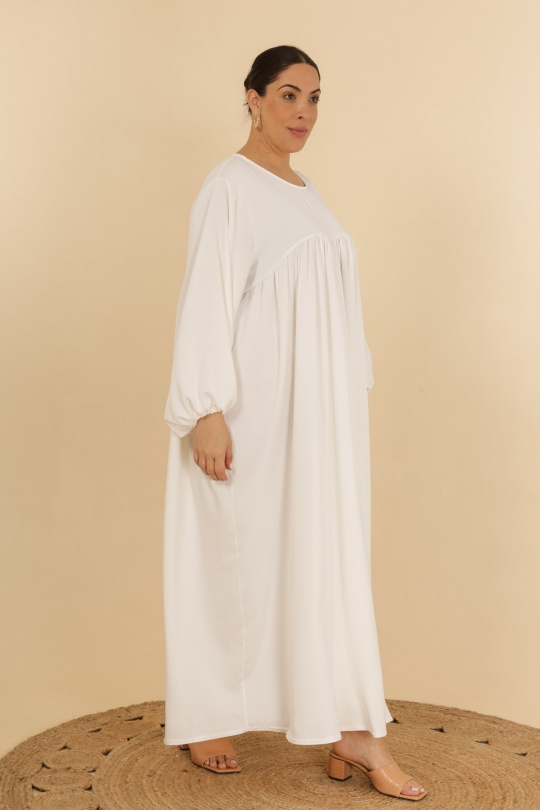 Abaya Femme Blanc J JEANS AB182 Efashion Paris