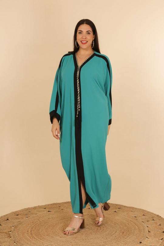 Abaya Femme Bleu J JEANS AB196 Efashion Paris