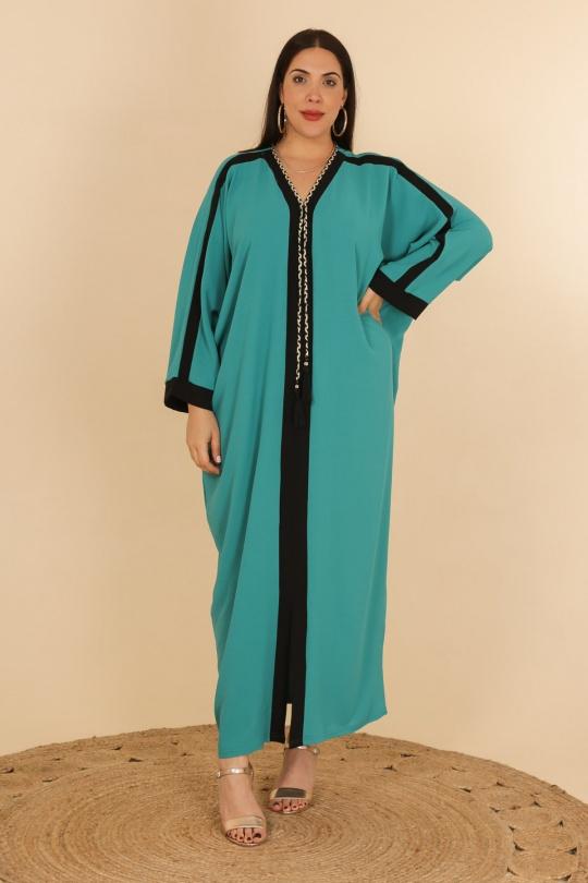 Abaya Femme Bleu J JEANS AB196 Efashion Paris