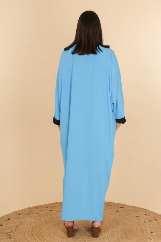 Abaya Femme Bleu J JEANS AB196 Efashion Paris