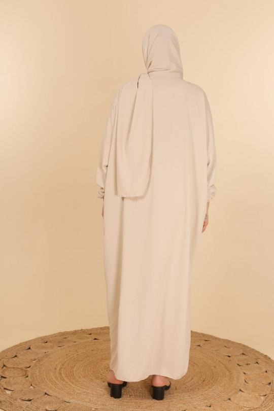 Abaya Femme Beige J JEANS AB197 Efashion Paris