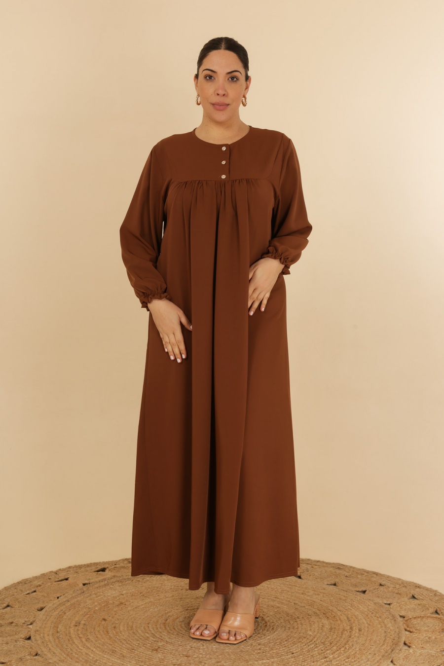 Abaya Femme Marron J JEANS AB172 #c Efashion Paris